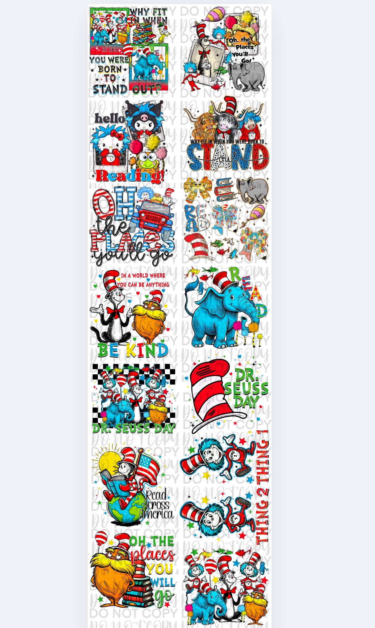 Seuss Day sheet