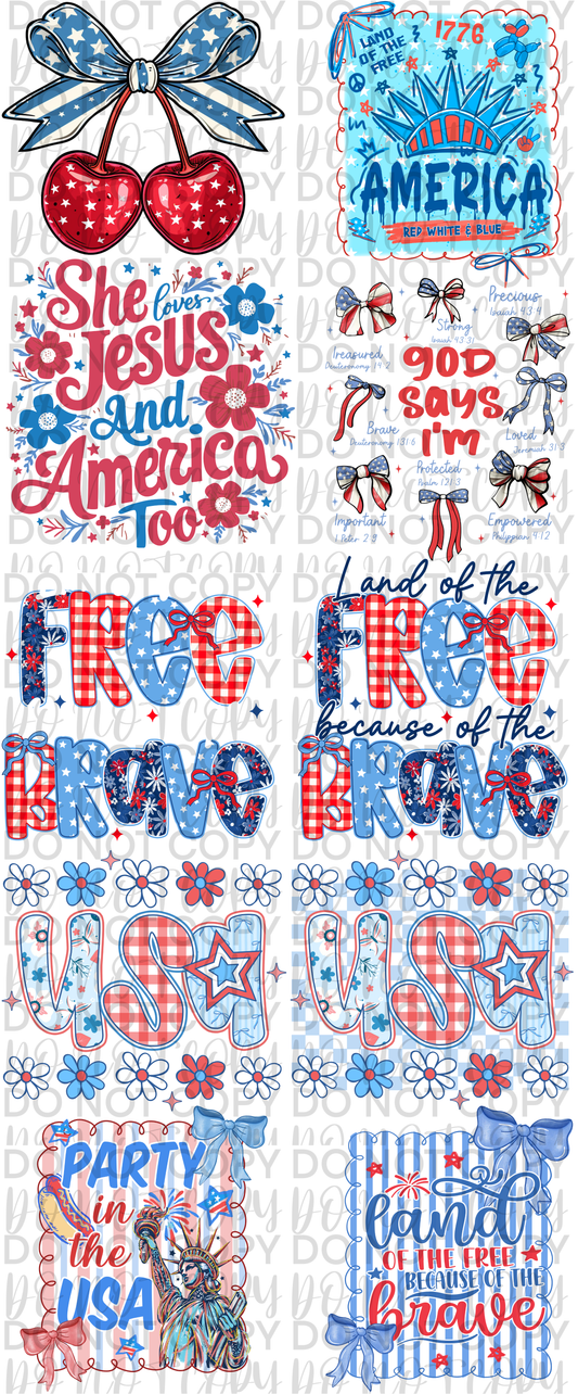 4th of July Sheet