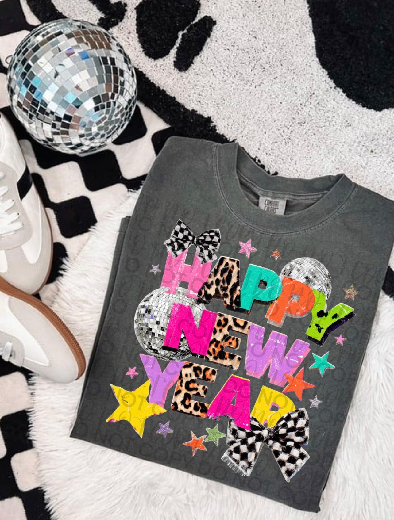 Checker bow Happy New Year